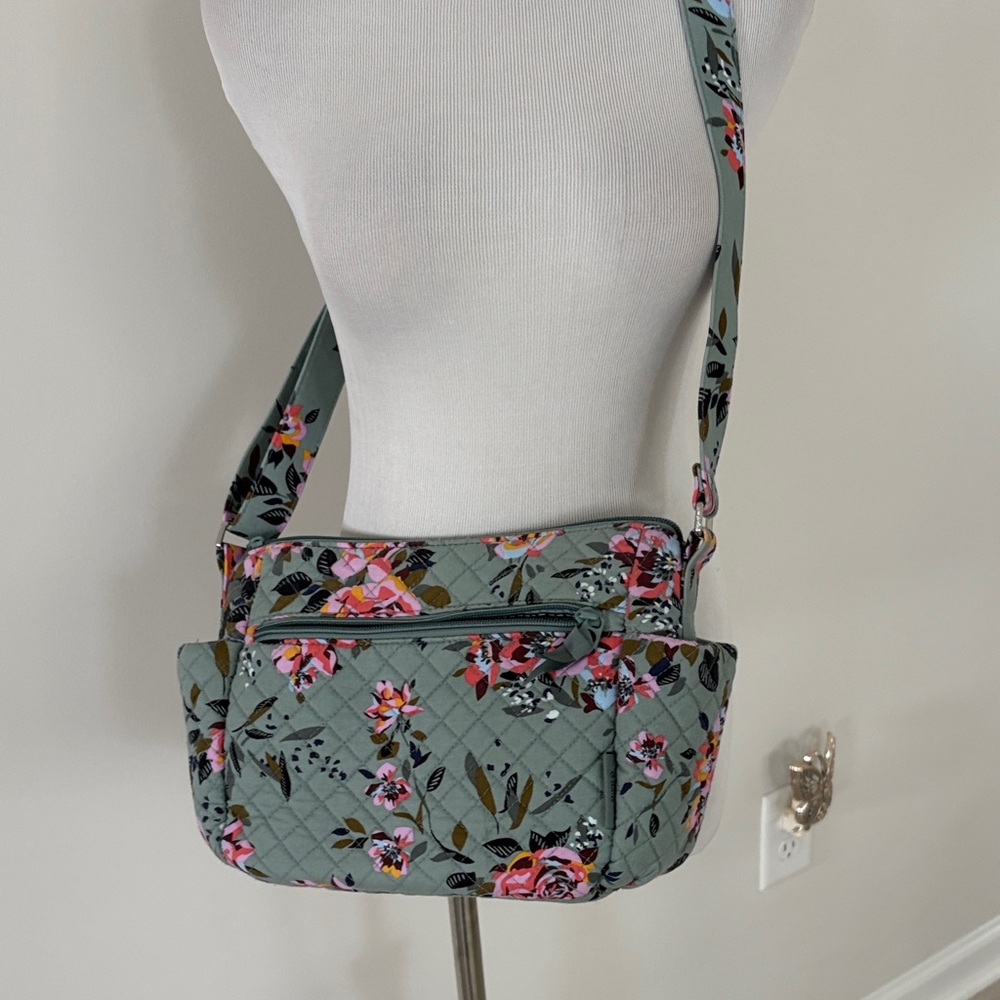 Vera Bradley Floral Crossbody Bag in Green